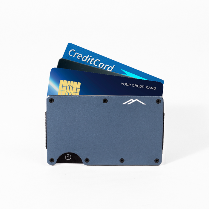 SWIG Minimalist Wallet Aluminium Navy | Gifts for Dad | Giftbox Australia