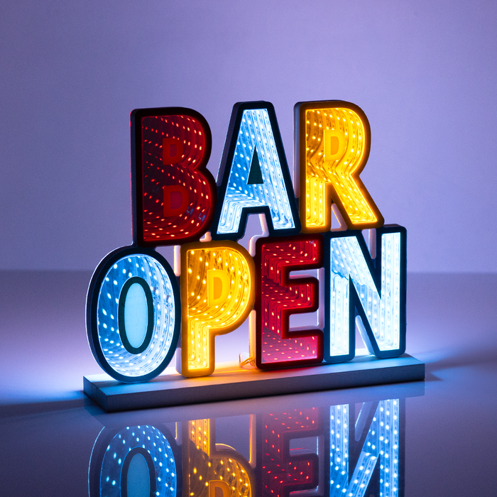 'Bar Open' Infinity Light| Gifts for Him | Giftbox Australia 'Bar Open' Infinity Light| Gifts for Him | Giftbox Australia